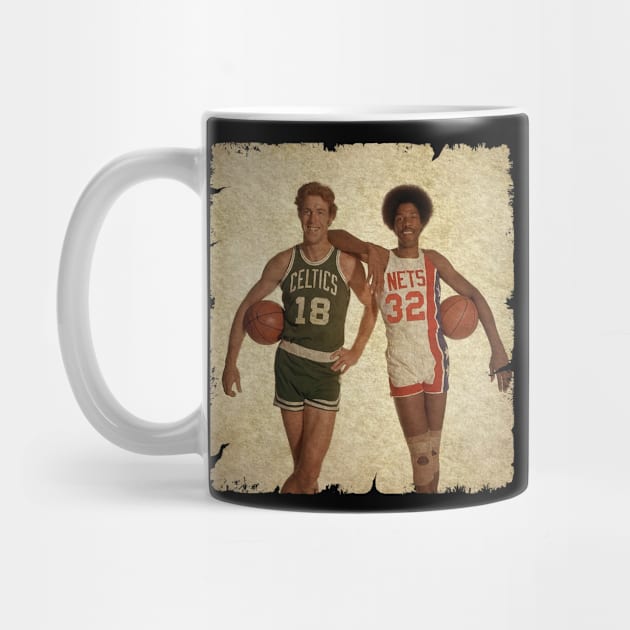 Dave Cowens and Julius Erving in 1976 by MJ23STORE